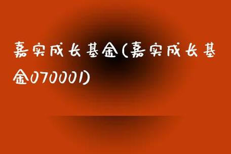 070001嘉实成长收益混合a_嘉实成长收益混合基金070001