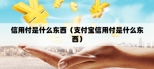 信用付是什么东西（支付宝信用付是什么东西）