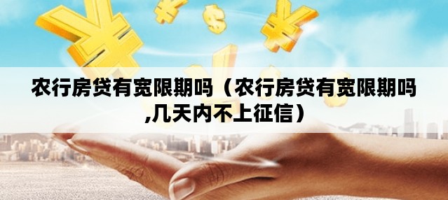 农行房贷有宽限期吗（农行房贷有宽限期吗,几天内不上征信）