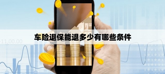 车险退保能退多少有哪些条件